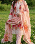 Spring Petal - 3-Piece Unstitched Floral Suit | Ahmad Zee Fabrics