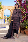 Classic Black Printed Lawn 3-Piece Unstitched Suit | Ahmad Zee Fabrics