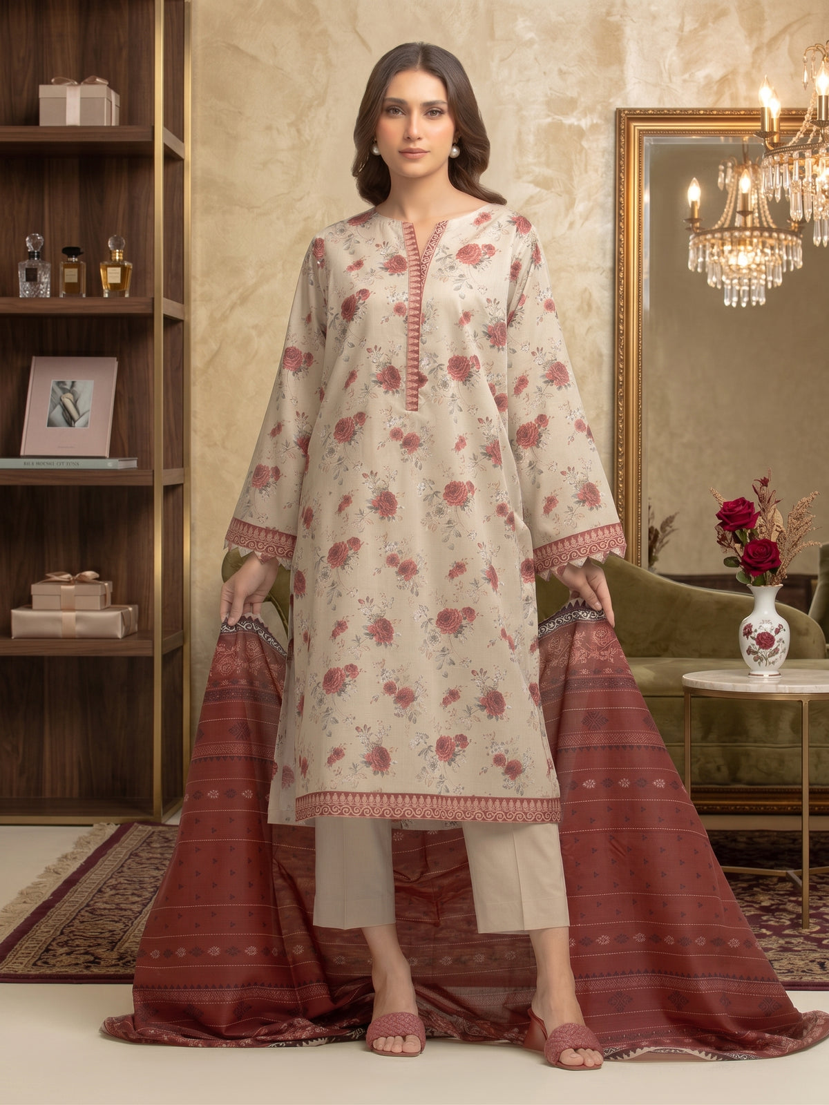 Ahmad Zee 3-Piece Unstitched Summer Lawn Suit | PKRS 2,900