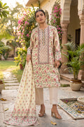 3 Piece Unstitched Floral Lawn Suit