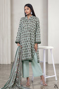 Ahmad Zee Fabrics – Mint Green 3-Piece Printed Lawn Suit (Unstitched) | Summer Collection