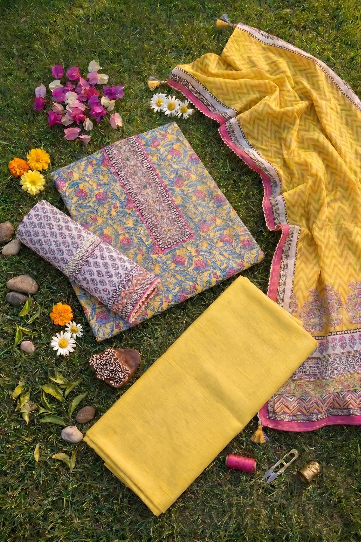 Ahmad Zee 3-Piece Unstitched Summer Lawn Suit – PKR 2,900