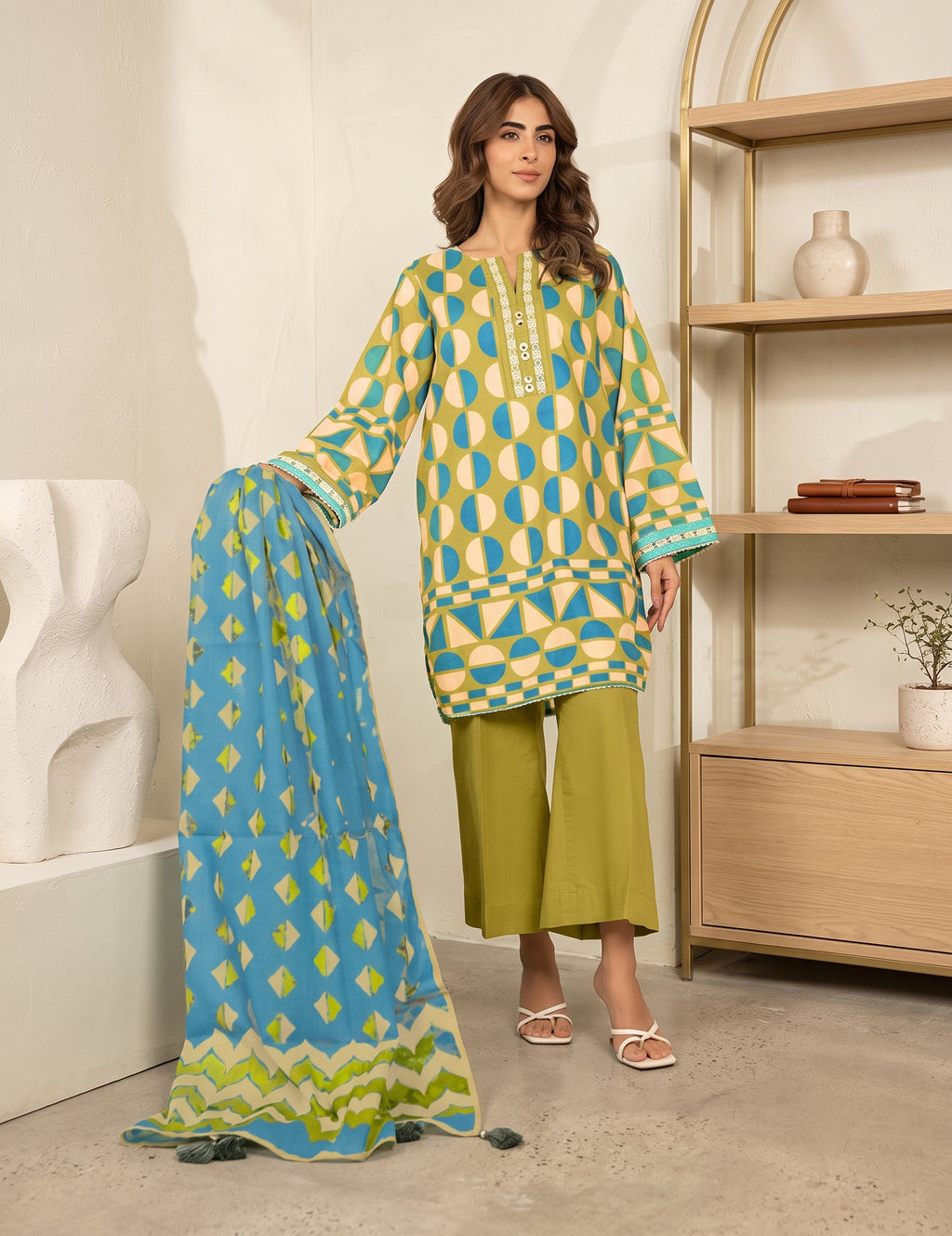 Ahmad Zee 3-Piece Printed Lawn Suit | Summer Collection PKR 2,900