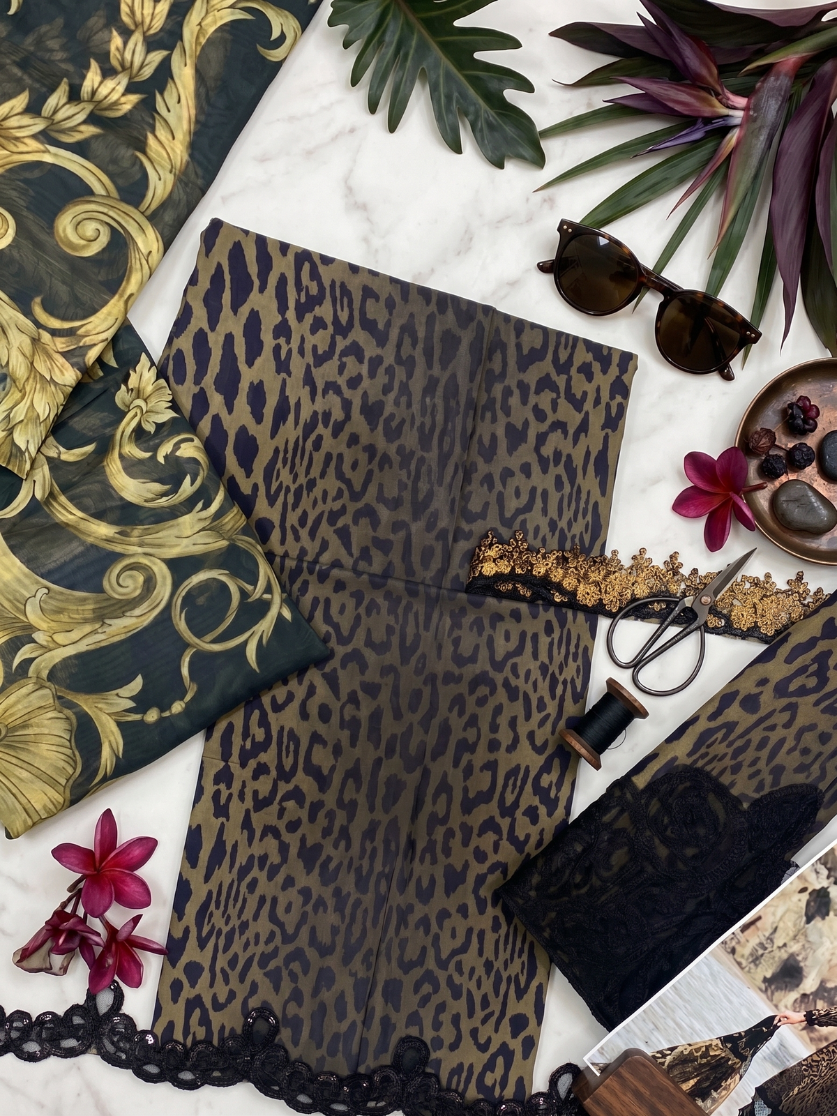 Luxury Leopard Print Unstitched Pakistani Suit