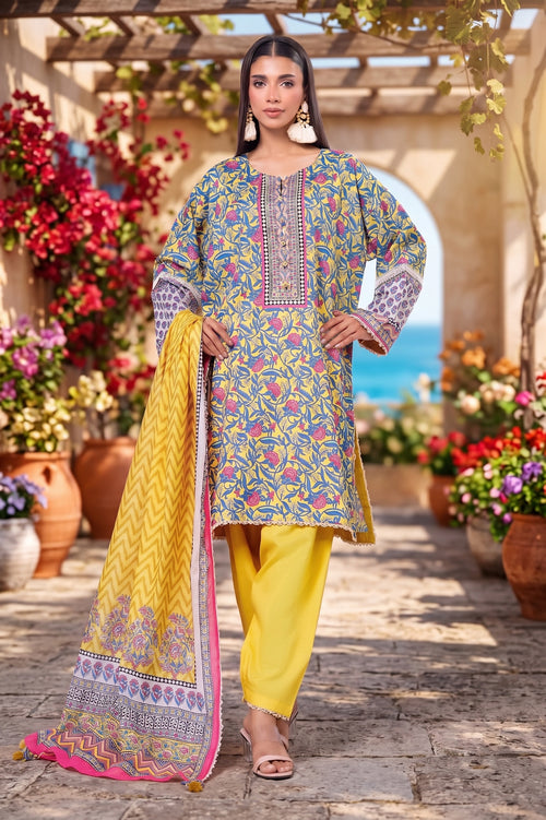 Ahmad Zee 3-Piece Unstitched Summer Lawn Suit – PKR 2,900