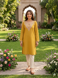 Ahmad Zee Fabrics – Saffron Bloom 2-Piece Embroidered Lawn Suit
