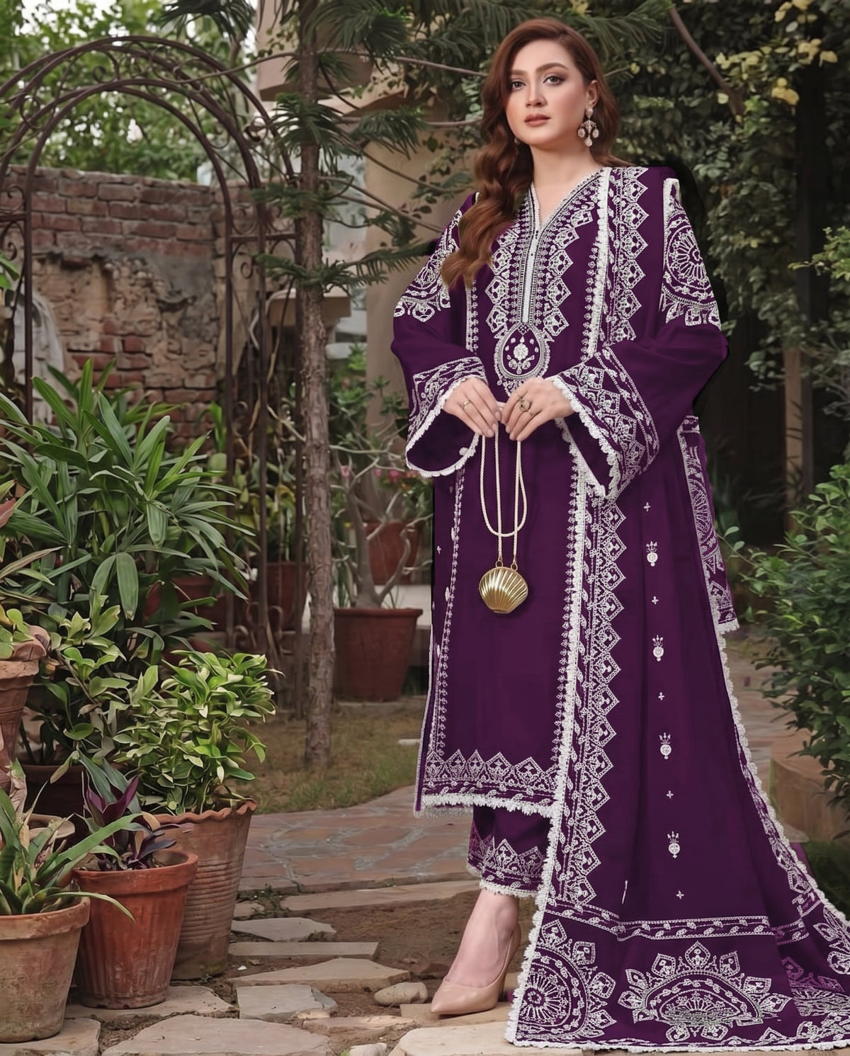 Premium Embroidered Black Lawn 3-Piece Suit | Ahmad Zee Fabrics