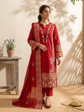 Ahmad Zee Fabrics – Crimson Regal 3-Piece Tilla Embroidered Lawn Suit